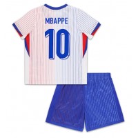 Francúzsko Kylian Mbappe #10 Vonkajší Detský futbalový dres ME 2024 Krátky Rukáv (+ trenírky)